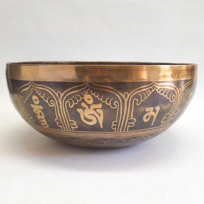 Tibetan Singing Bowl - Etched - Made In Nepal