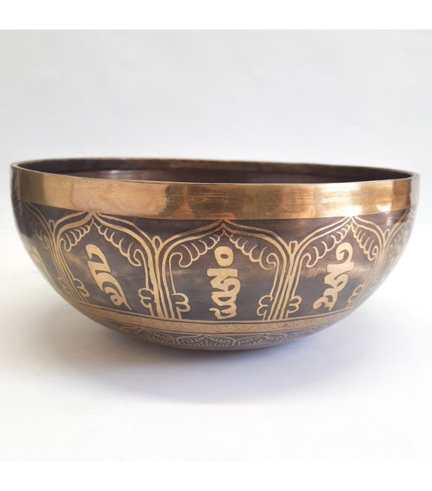 Tibetan Singing Bowl - Etched - Made In Nepal