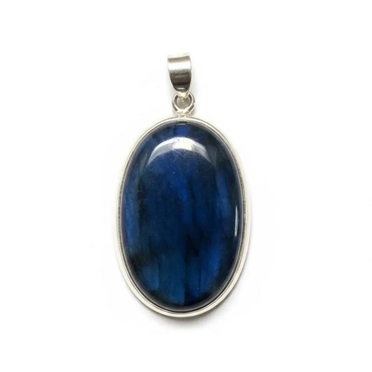 Labradorite Oval Silver Pendant Charms & Pendants