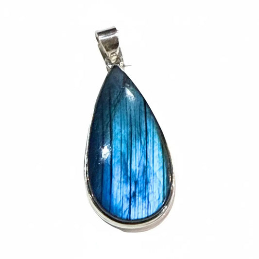 Labradorite Teardrop In Silver Charms & Pendants