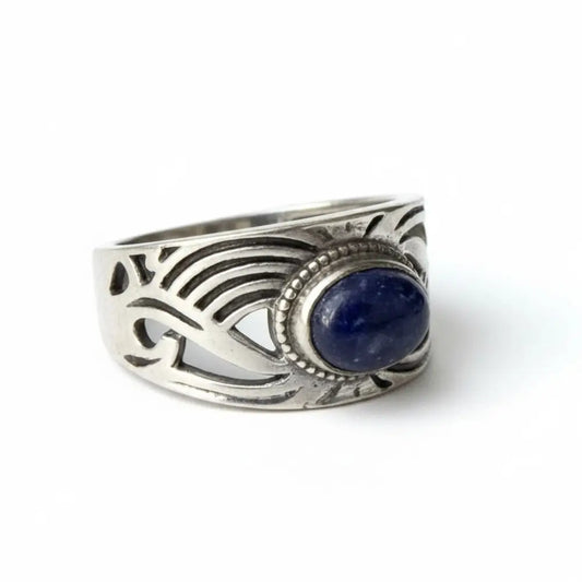 Lapis Lazuli Silver Ring Rings