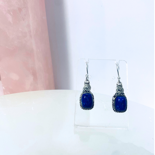 Lapis Lazuli Silver Earrings