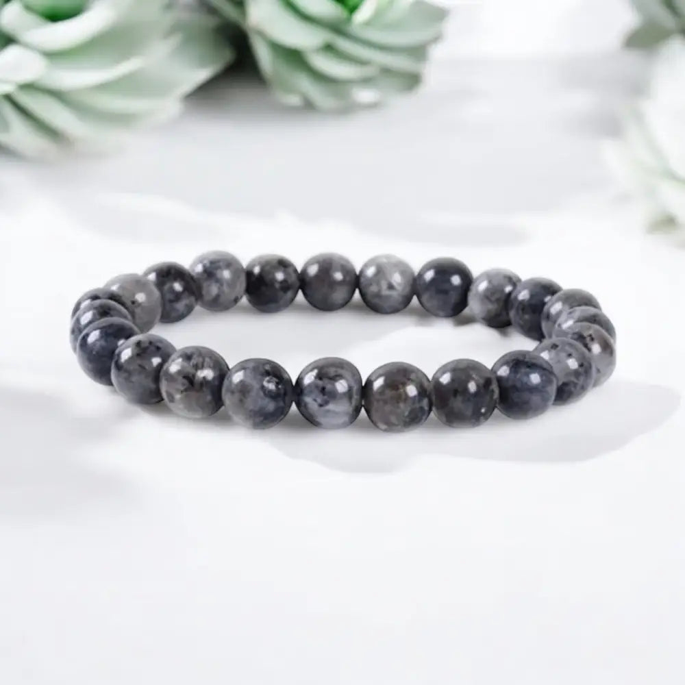 Larvikite Bead Bracelet bracelet