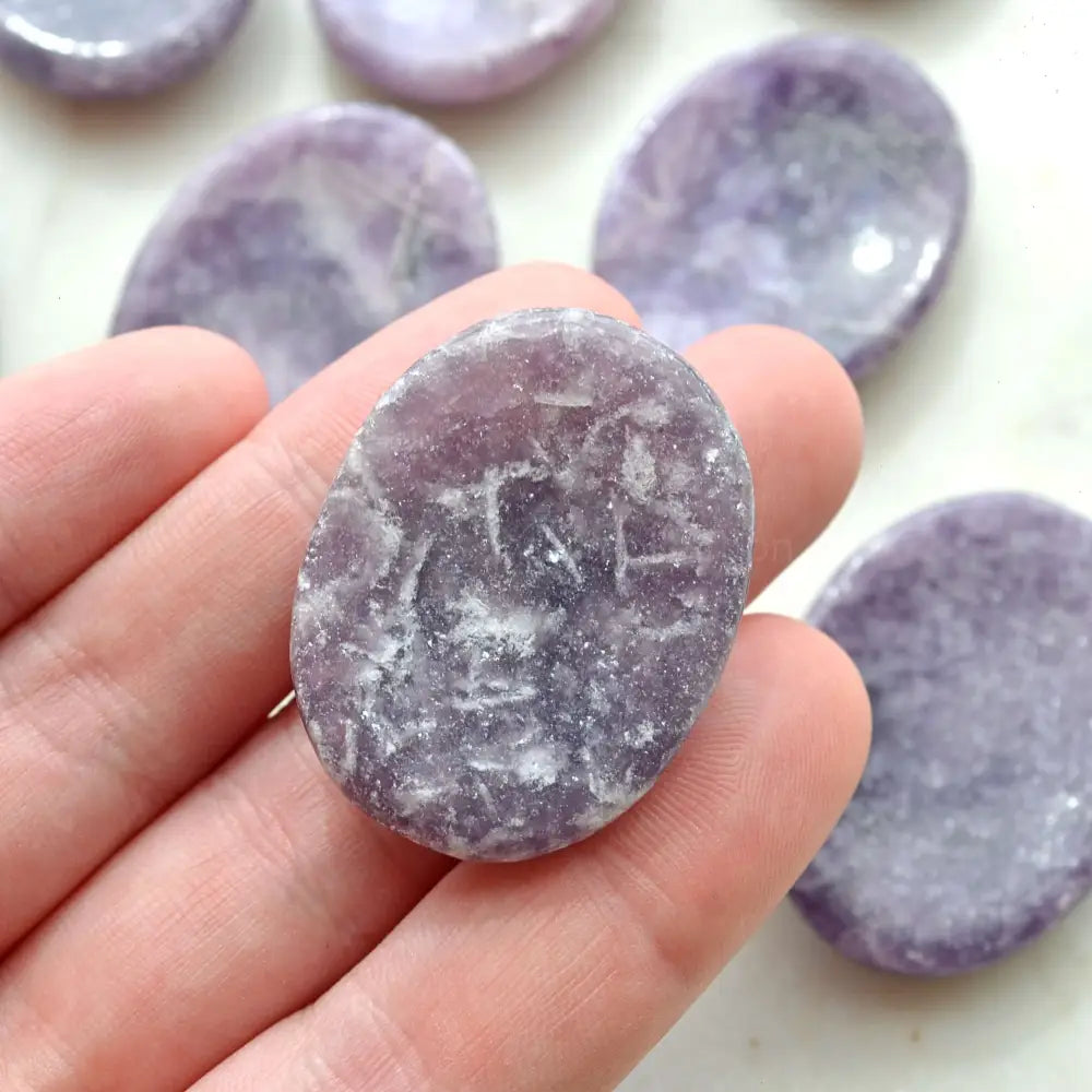 Lepidolite Crystal Worry Stones