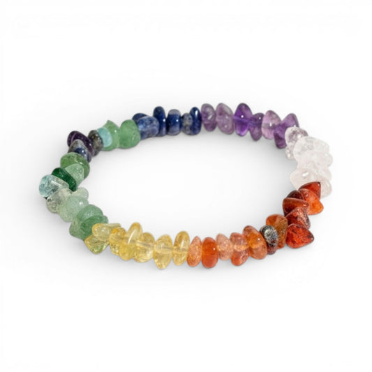 Chakra Crystal Chip Bracelet
