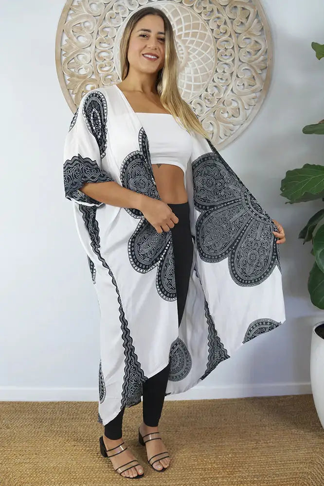 Long Bling Cape Crown kimono