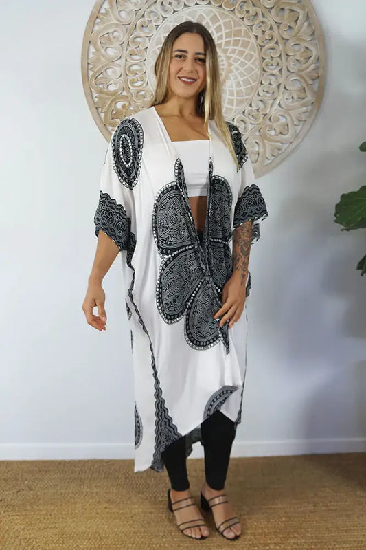 Long Bling Cape Crown kimono