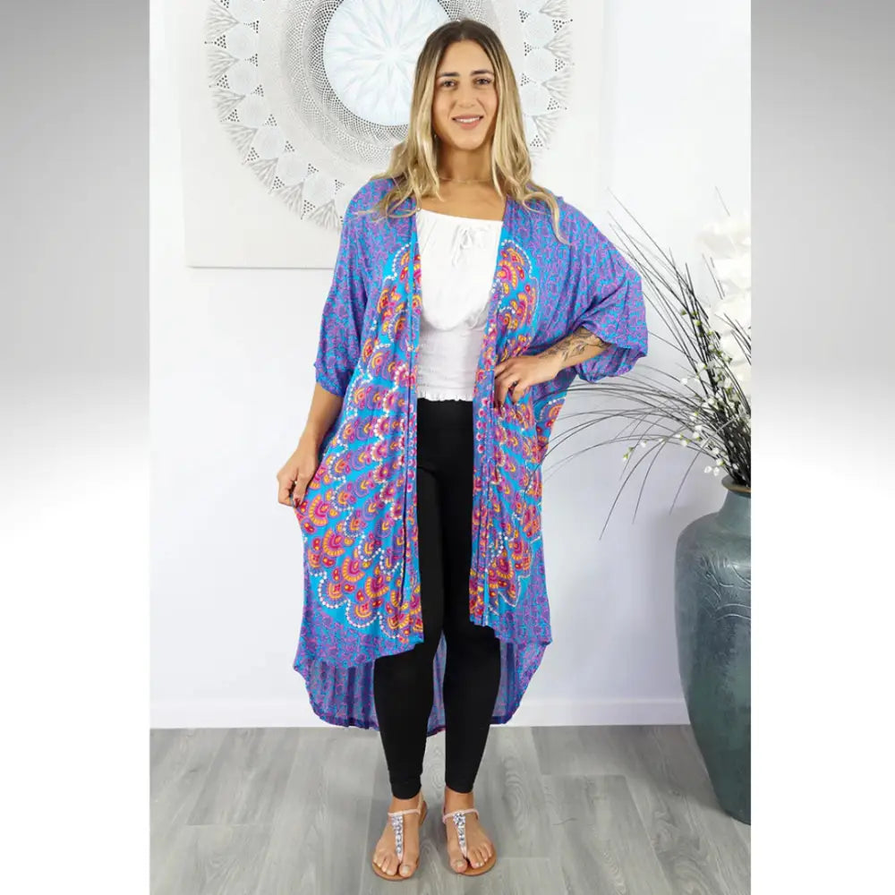 Long Bling Cape Mandala kimono