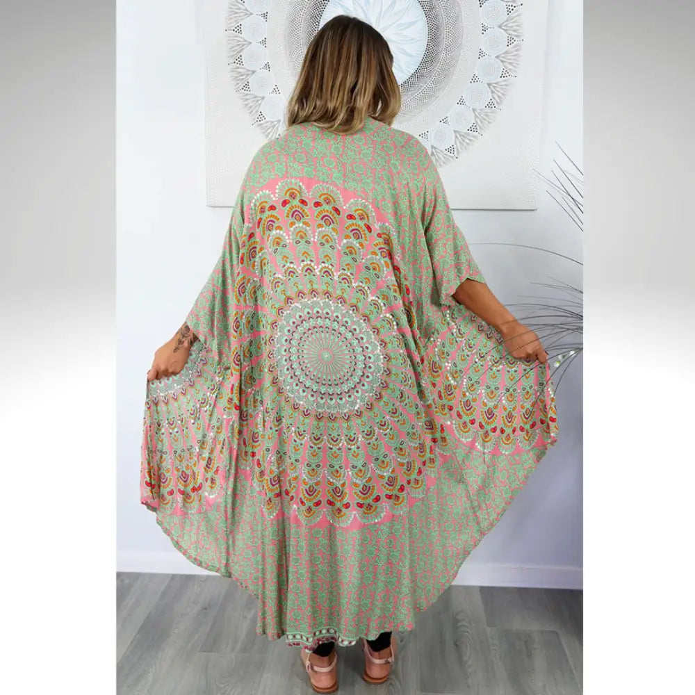 Long Bling Cape Mandala kimono