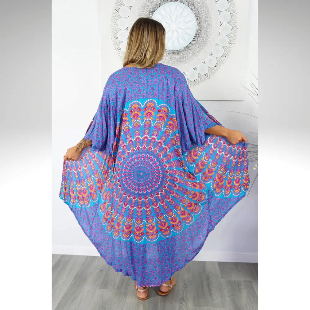 Long Bling Cape Mandala kimono