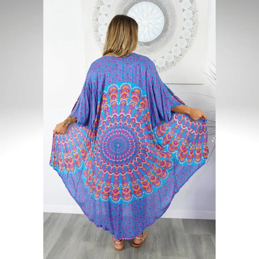 Long Bling Cape Mandala kimono