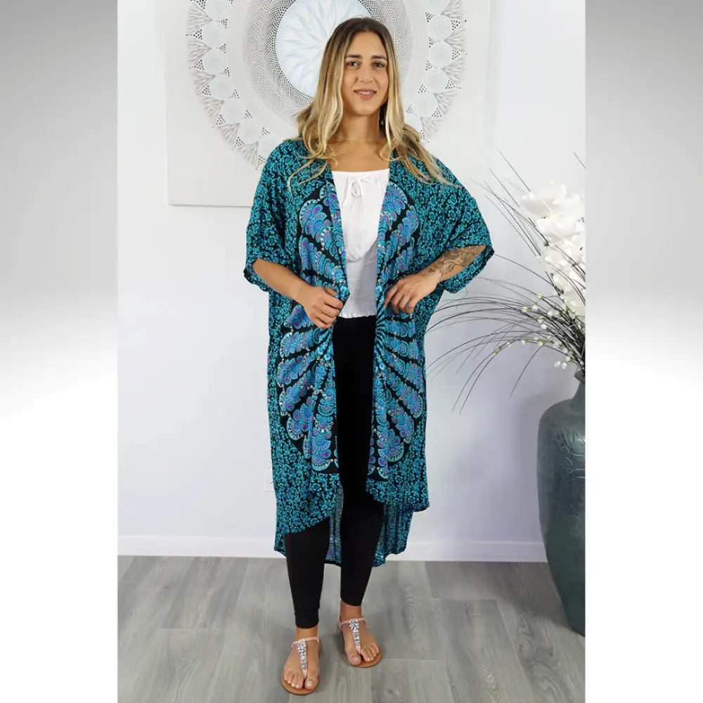 Long Bling Cape Mandala kimono