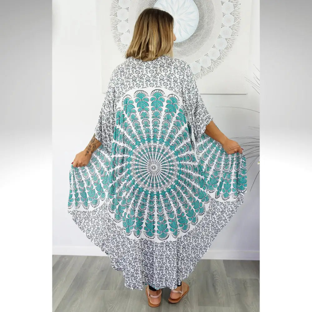 Long Bling Cape Mandala kimono