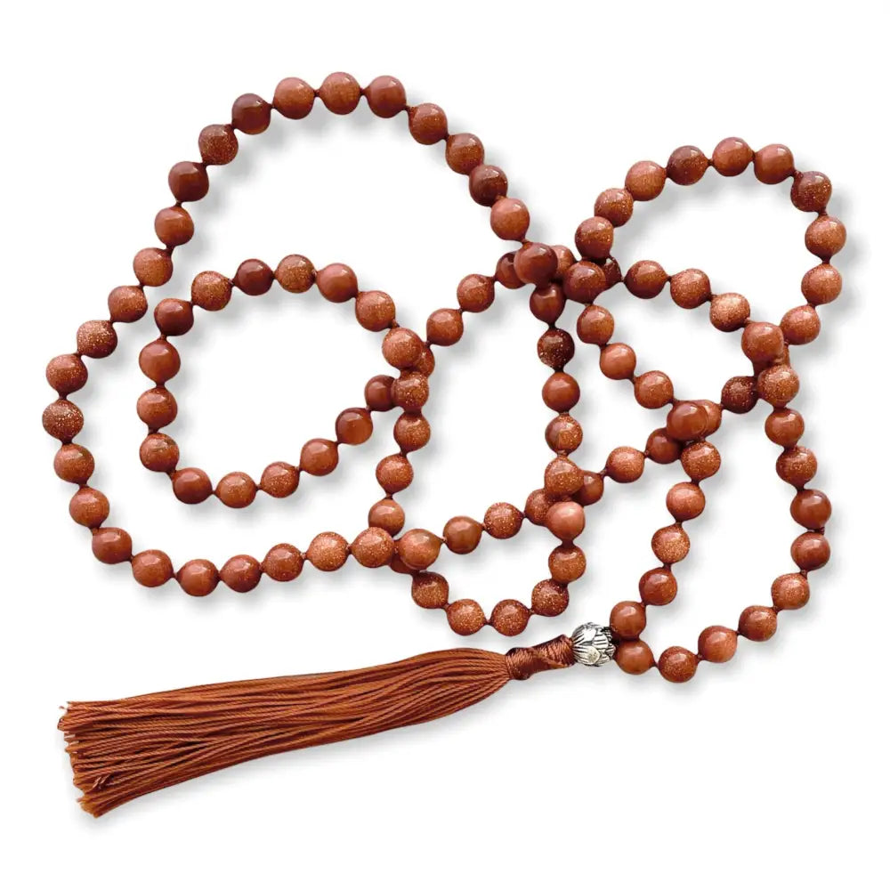 Mala Prayer Bead Crystal Necklace 108 Beads Necklace