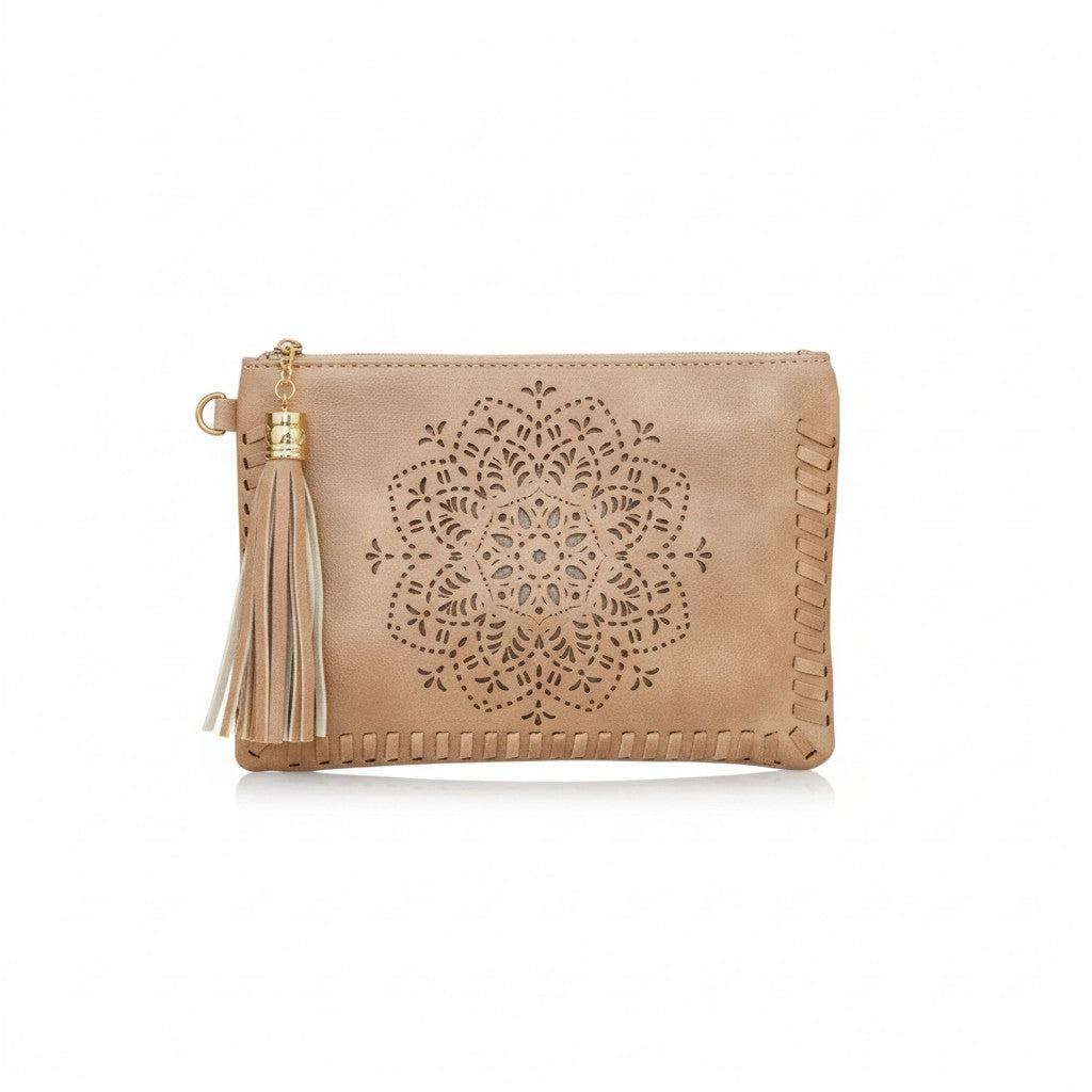 Mandala Vegan Clutch Purse/Cross Shoulder Handbag Bohemian Free Spirit