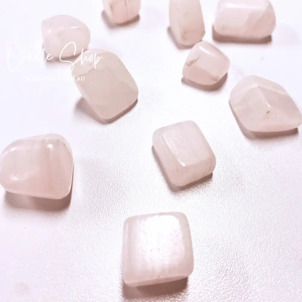 Mangano Calcite Tumble Crystals ~ Supports Receiving Angelic Love & Compassion Medium Tumbled Crystal