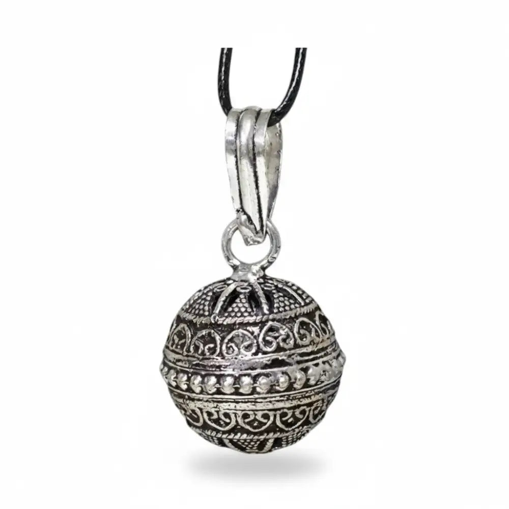 Meditation Bell Pendant in Silver
