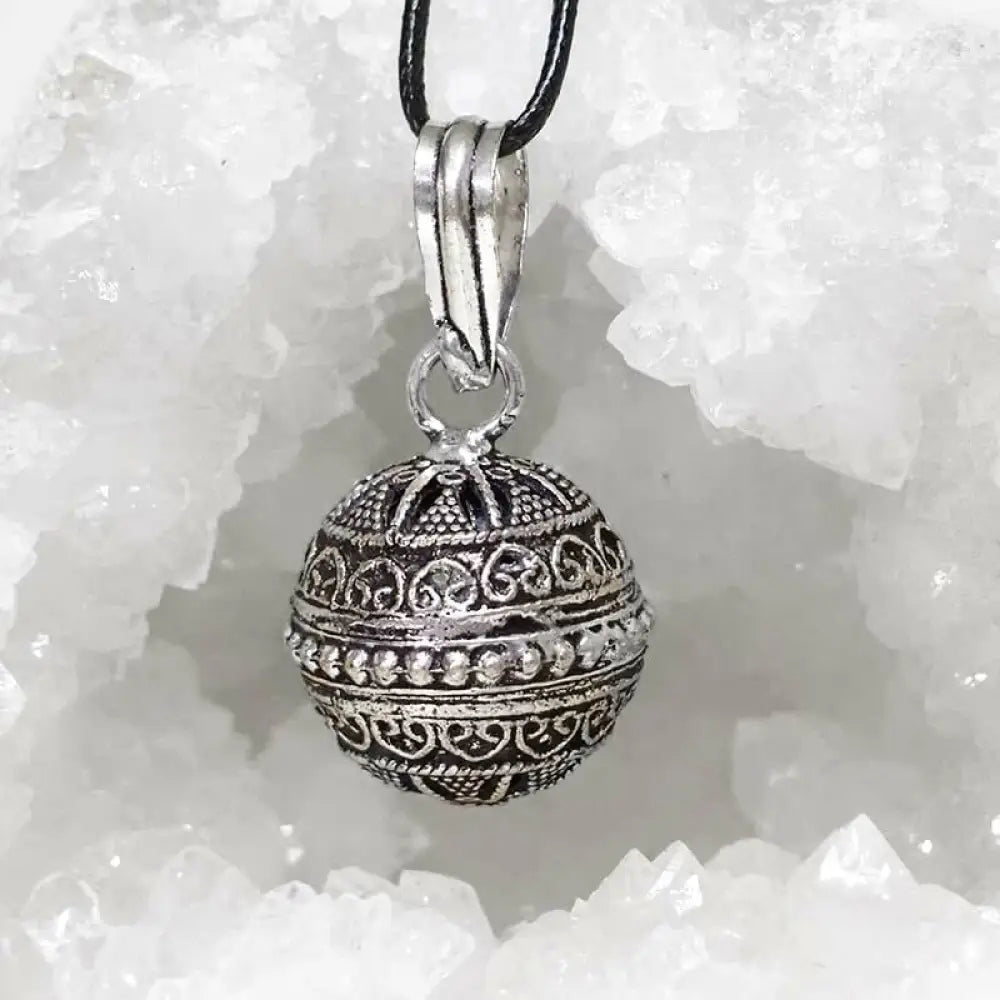 Meditation Bell Pendant in Silver