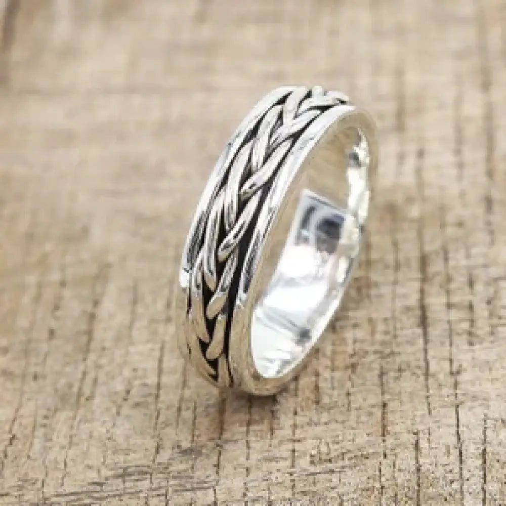 Meditation Rings in Silver Ring