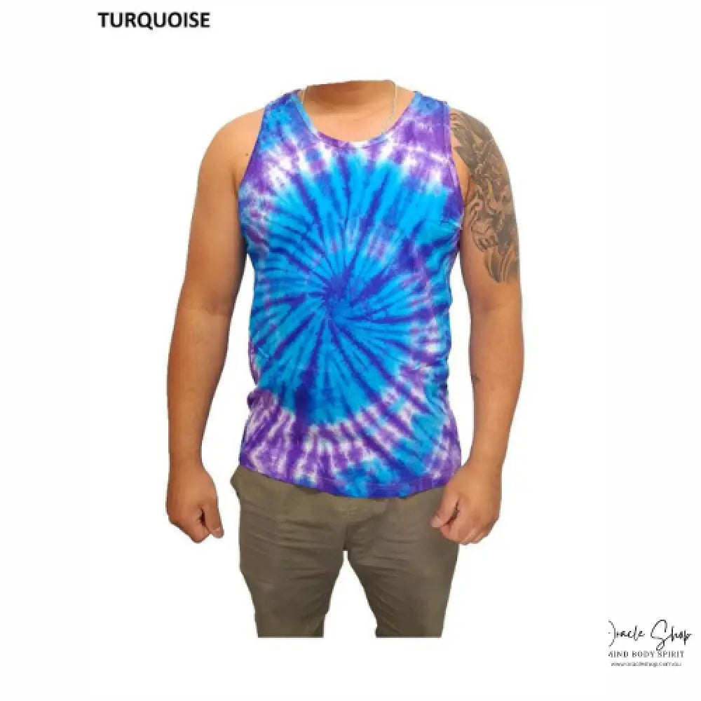 Mens Tie Dye Singlet Top