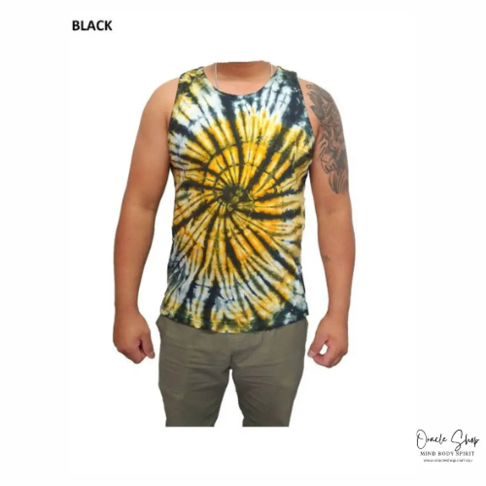 Mens Tie Dye Singlet Top