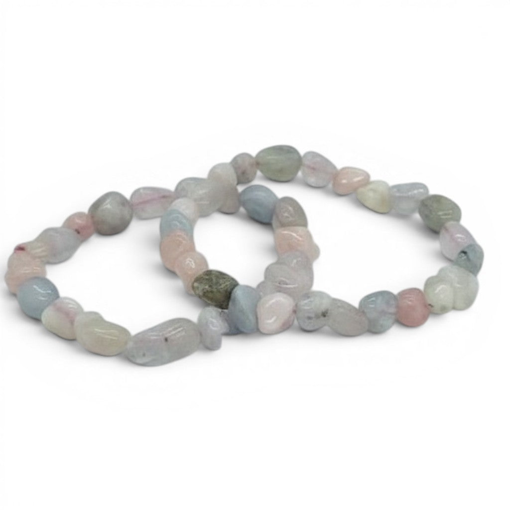 Mixed Beryl Tumble Bead Bracelet