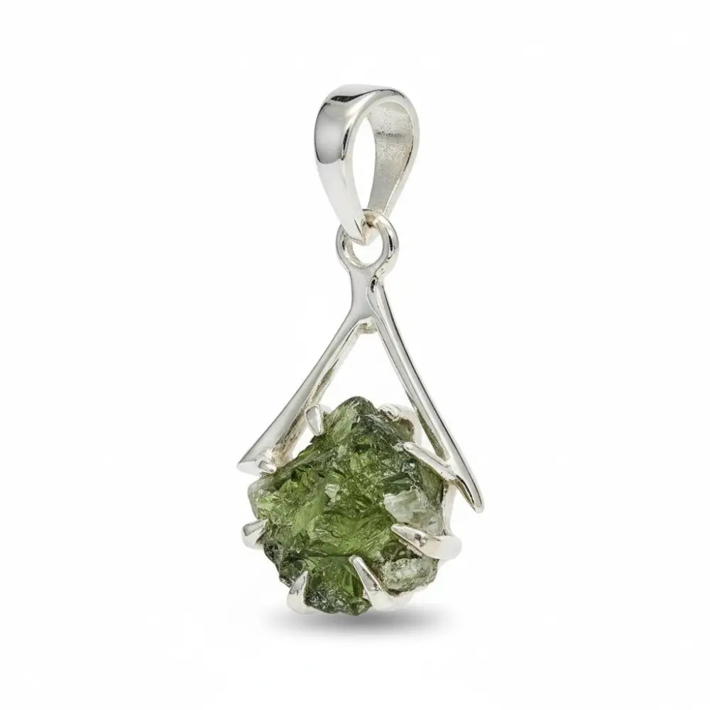 Moldavite Pendant Silver Pendant