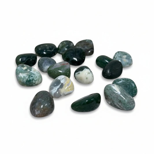 Moss Agate Tumbles ~ New Beginnings & Success