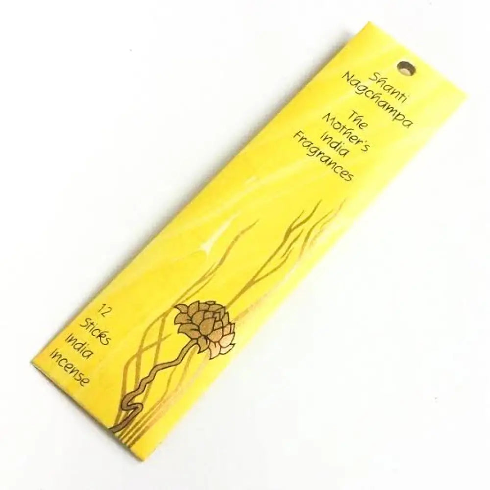 Mothers India Incense - SHANTI Nag Champa incense sticks