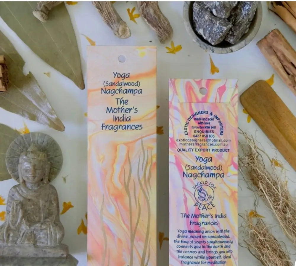 Mothers India Incense - Yoga SANDALWOOD Nag Champa incense sticks