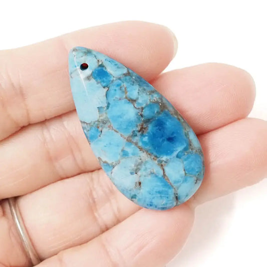 Natural Blue Apatite Crystal Pendant Stone PENDANT
