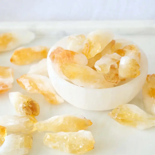 Natural Citrine Points with Inclusions - AAA+ Grade Crystal