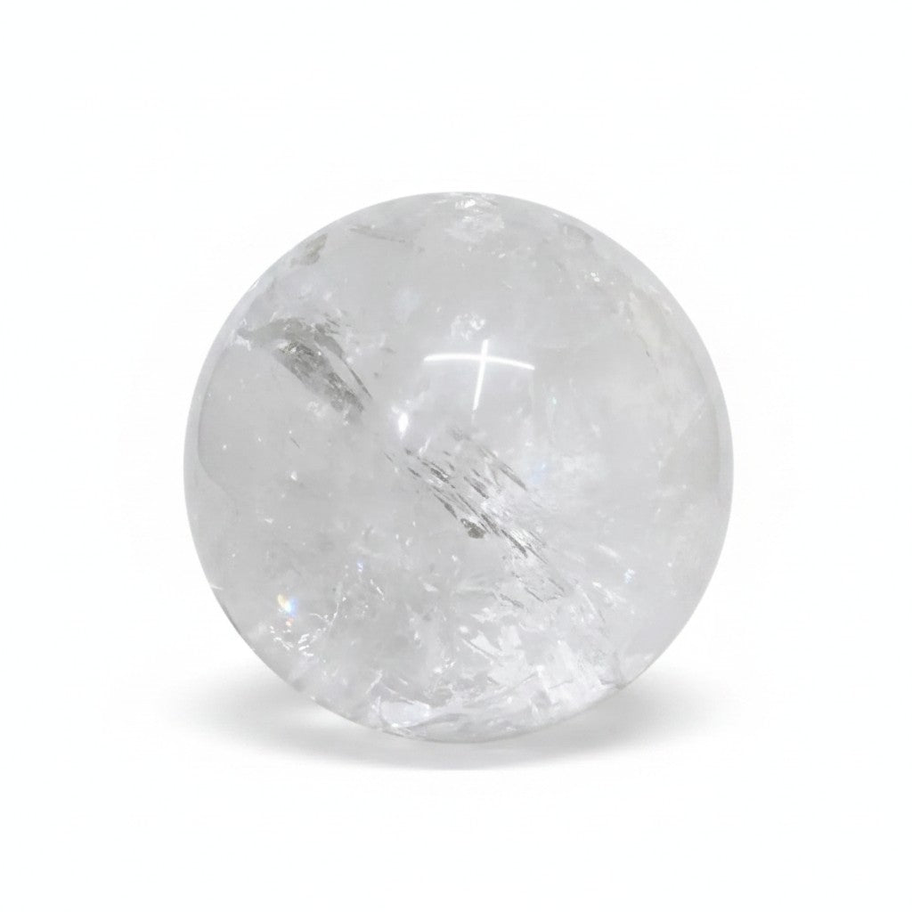 Natural Clear Quartz Crystal Sphere