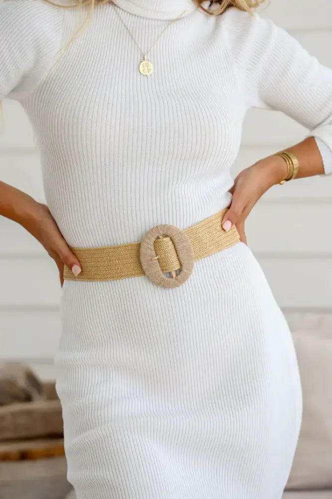 Natural Straw Belt Belt