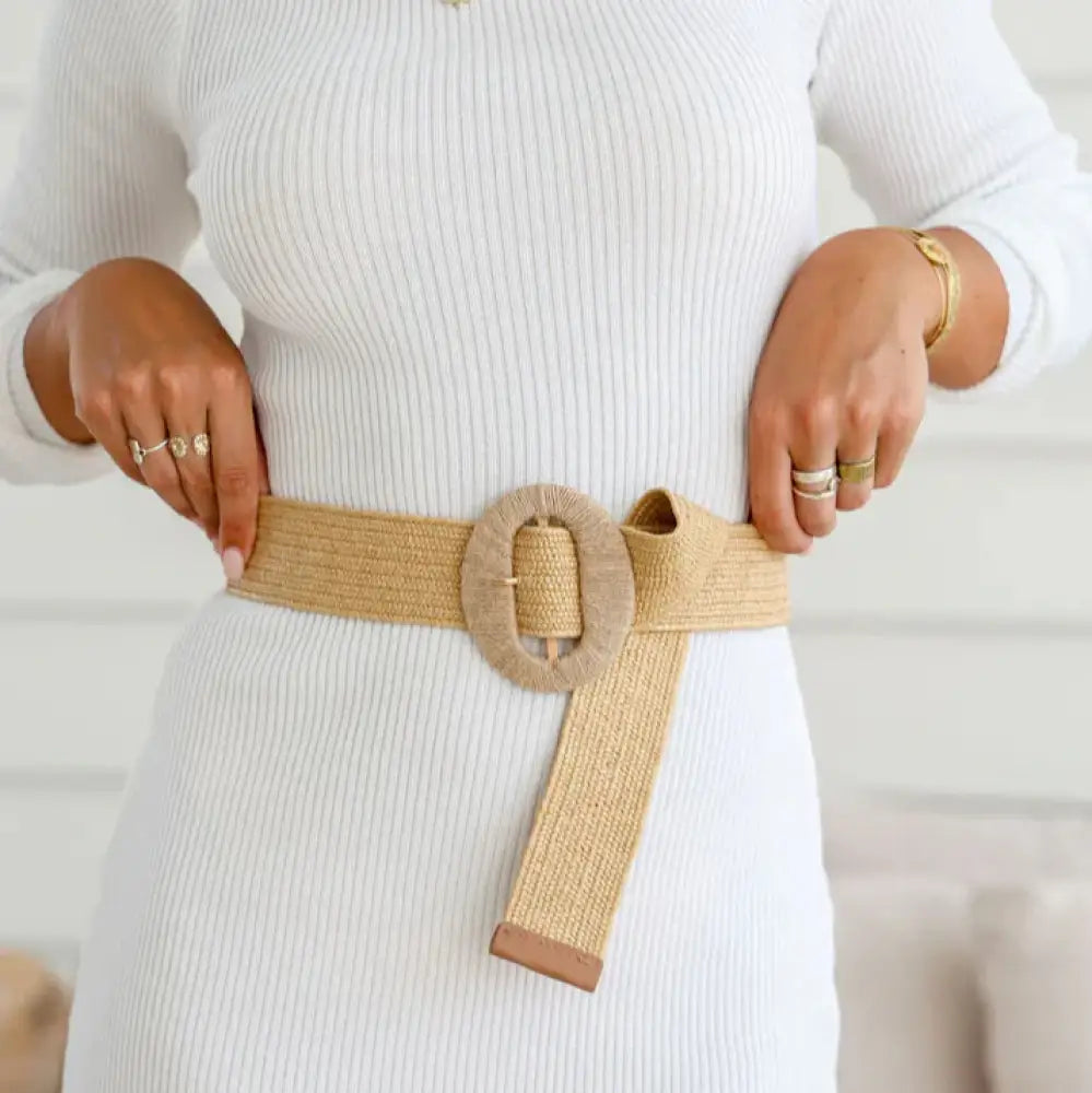 Natural Straw Belt Belt