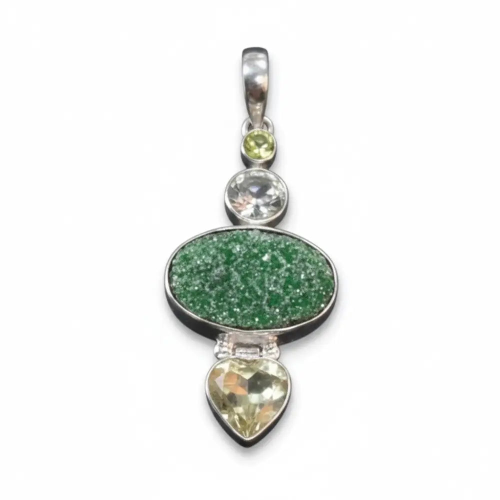 Natural Uvarovite Cabochon Pendant PENDANT