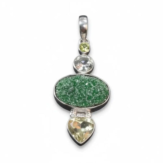 Natural Uvarovite Cabochon Pendant PENDANT