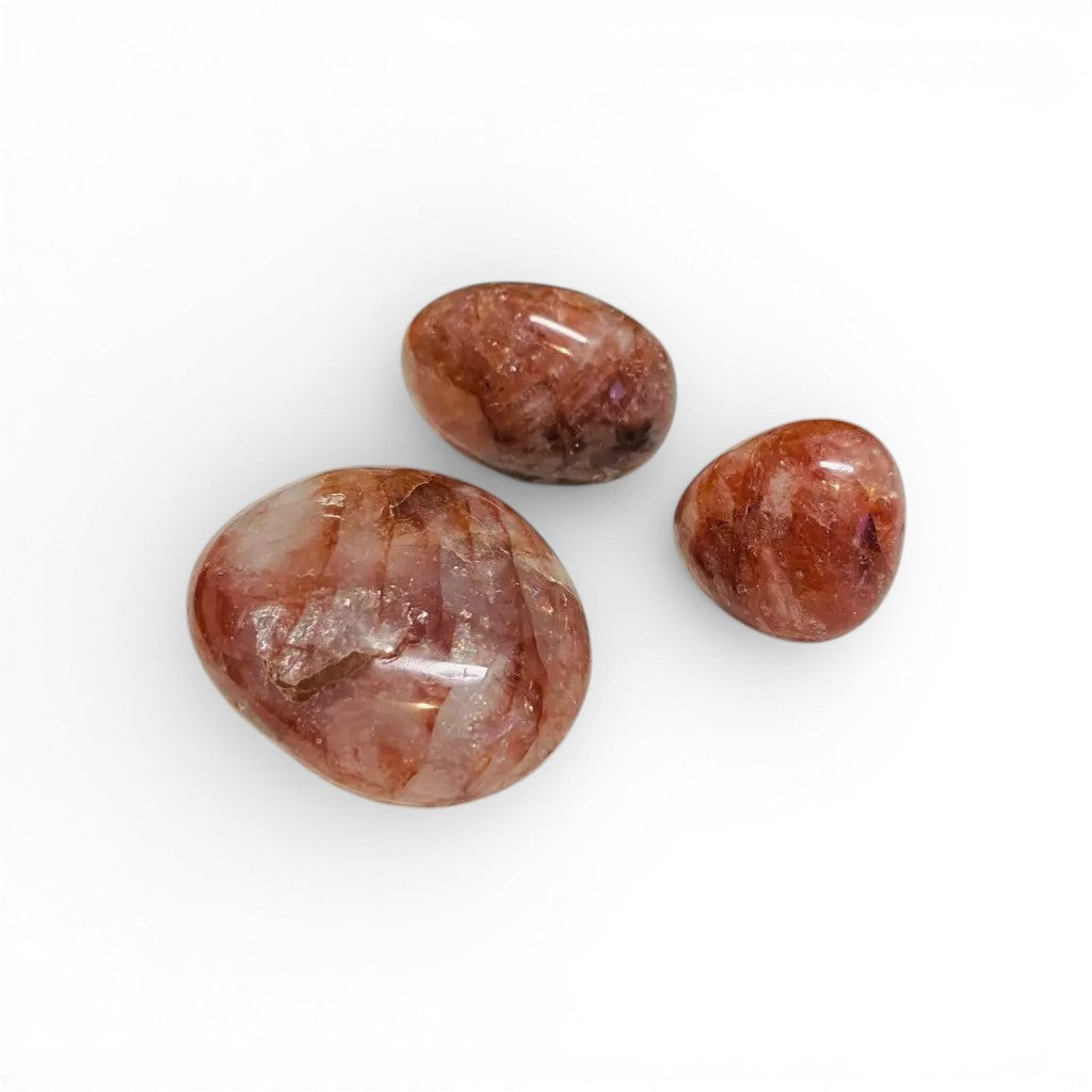 Fire Agate/ Hematoid Quartz Palm Stones