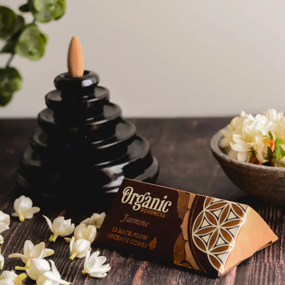 Organic Goodness BACKFLOW Cones JASMINE backflow incense