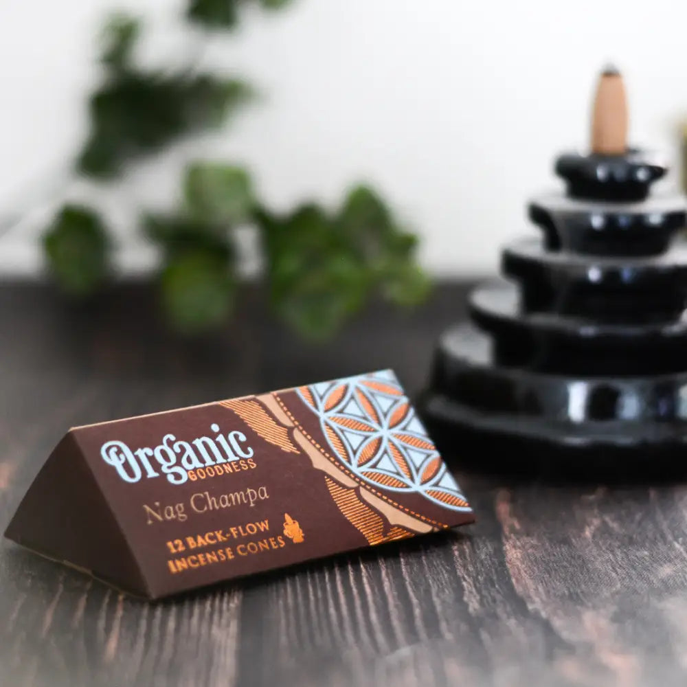 Organic Goodness BACKFLOW Cones NAG CHAMPA backflow incense