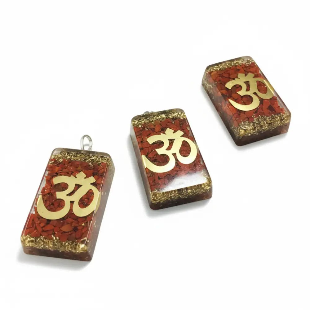 Organite Red Jasper Pendant OM Pendant