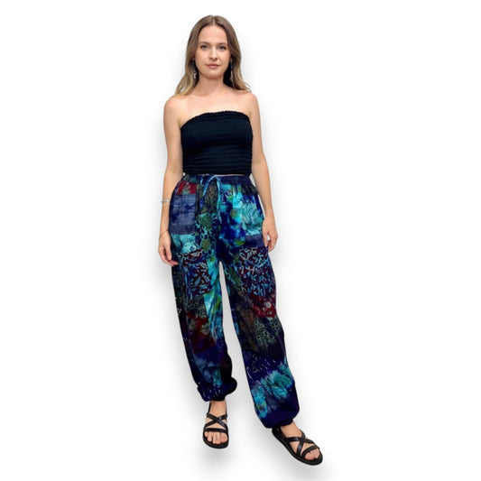 Printed Patchwork Harem Pant