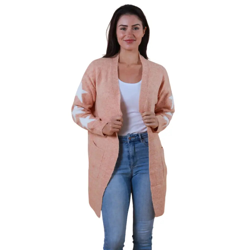 Peach Star Knit Cardigan ~ Quora Cardigan