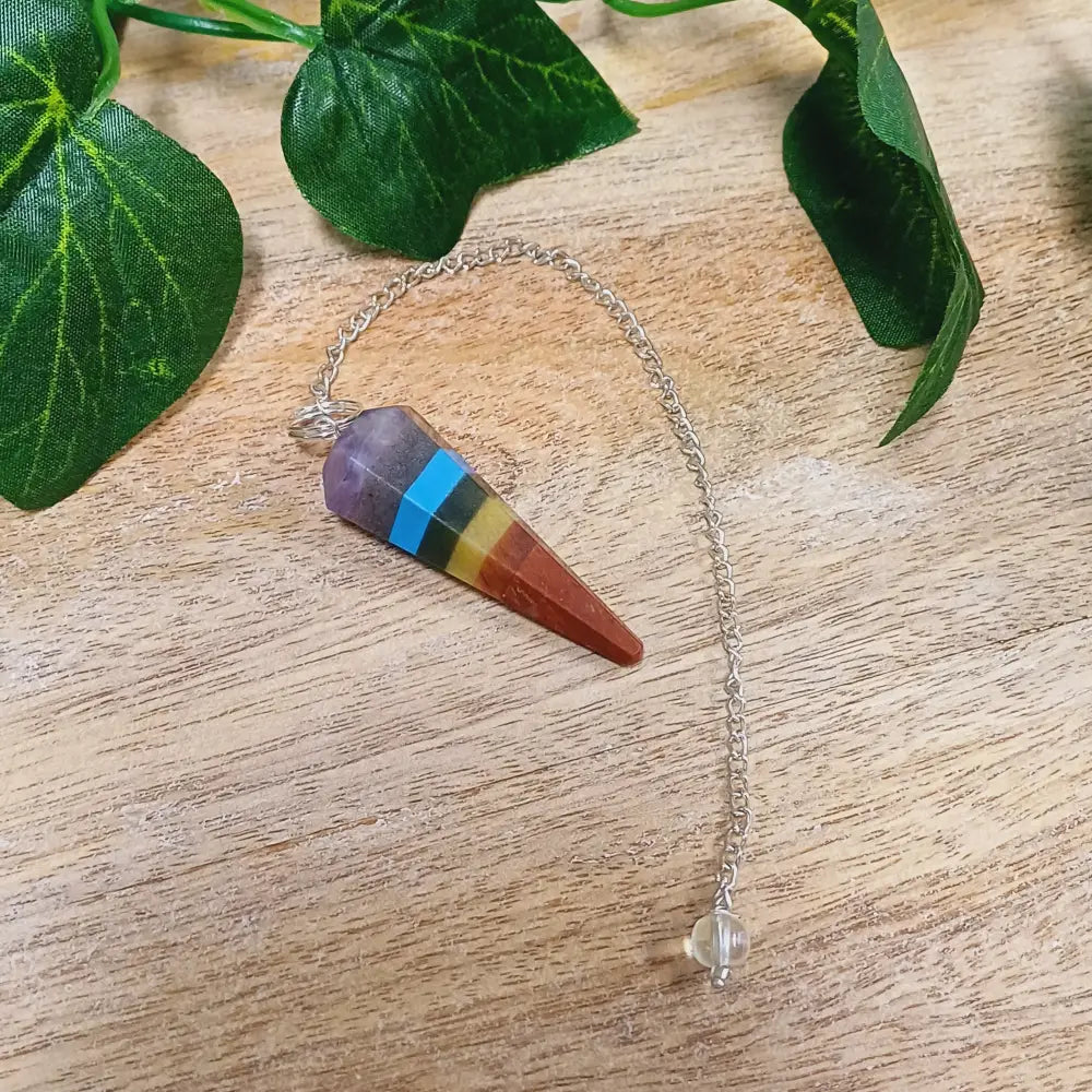 Pendulums - Large Crystal Chakra Pendulum