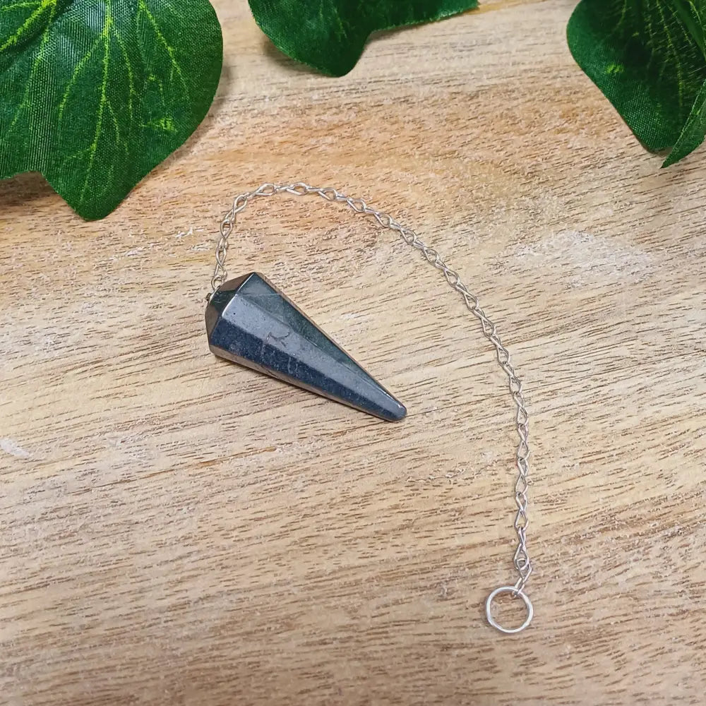 Pendulums - Large Crystal Hematite Pendulum