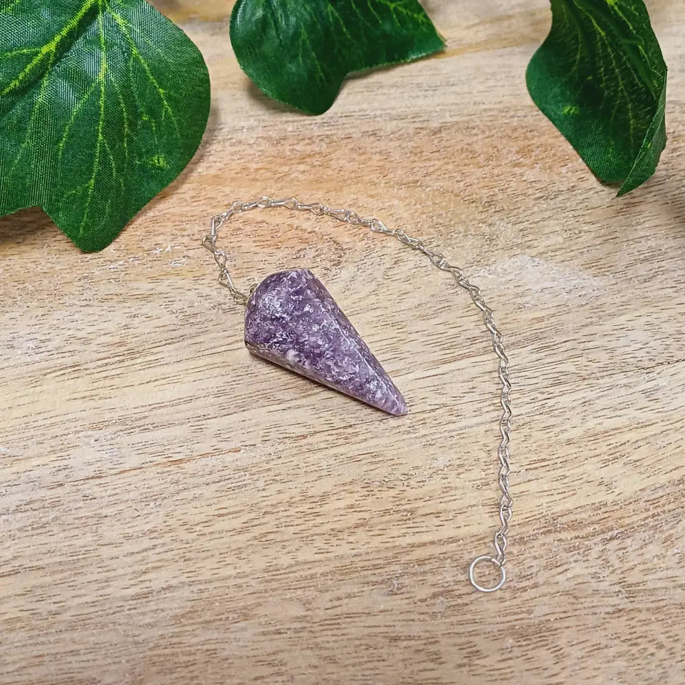 Pendulums - Large Crystal Lepidolite Pendulum