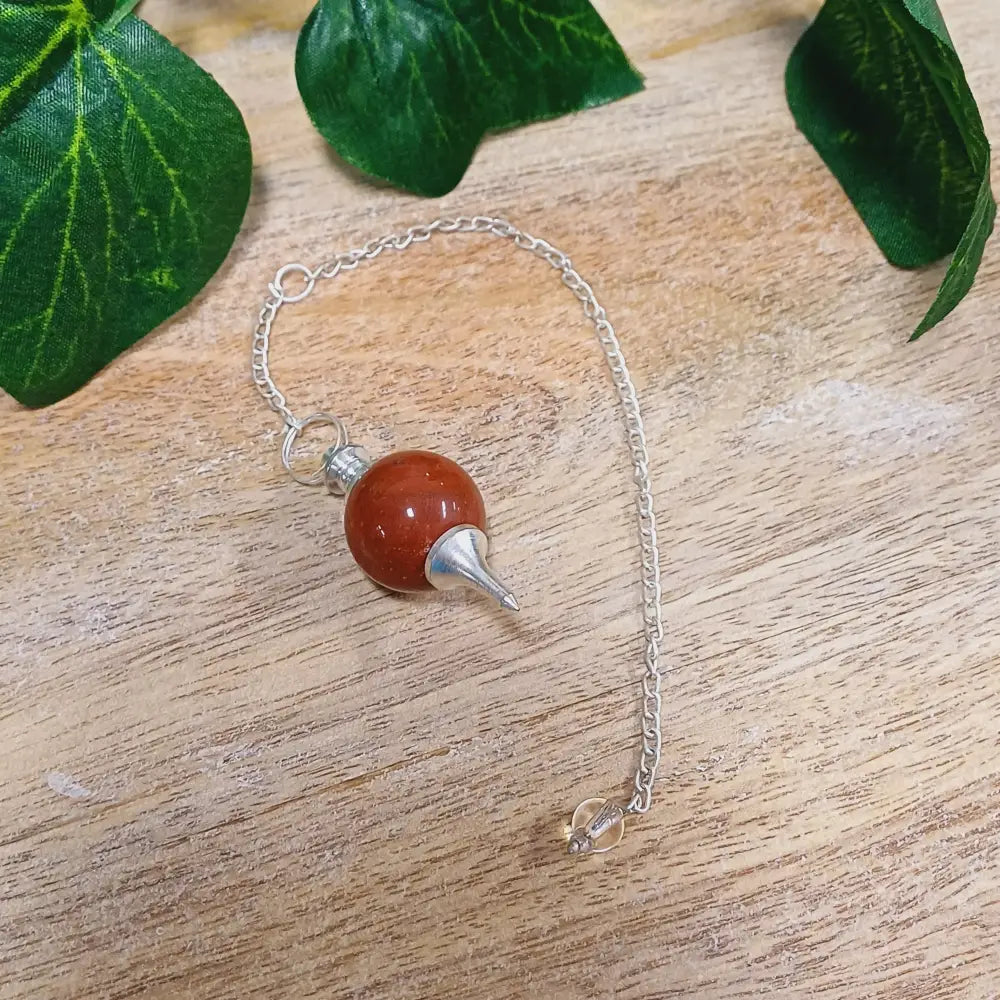 Pendulums - Large Crystal Red Jasper Pendulum