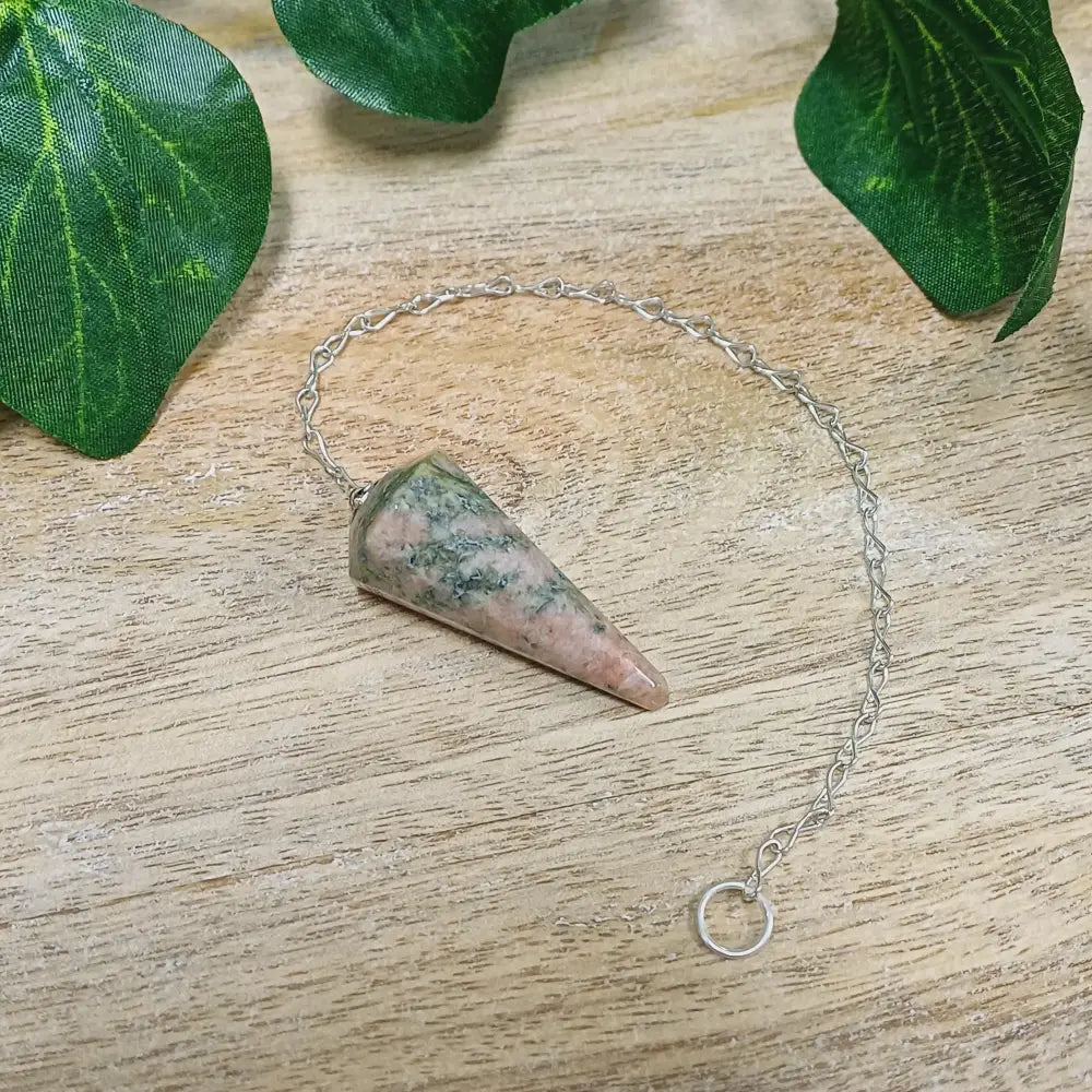 Pendulums - Large Crystal Unakite Pendulum