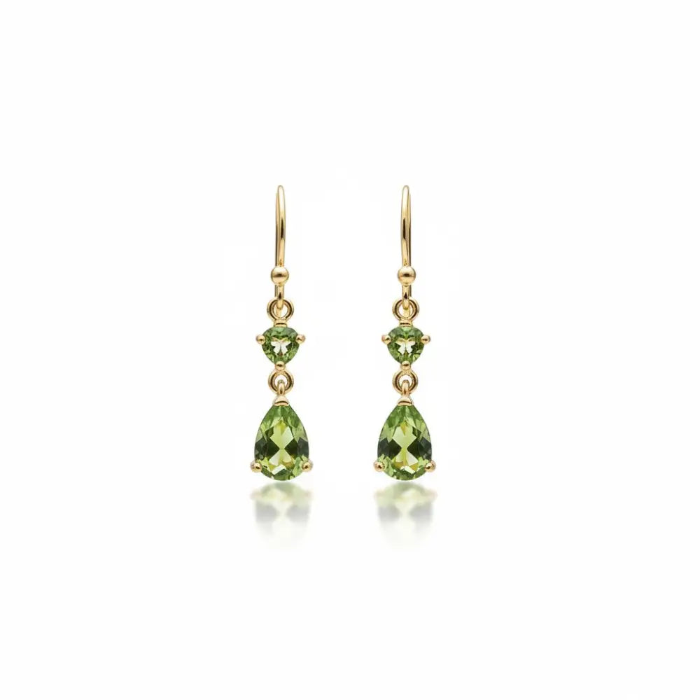 Peridot Gold Earrings - Persian Queen earring
