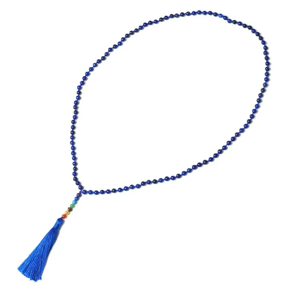Prayer Beads Lapis and Gemstones Tree of life 108 Beads Necklaces